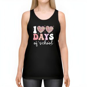 100 Days of School Retro Disco Hearts 100th Day of School Tank Top 2 3