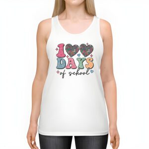 100 Days of School Retro Disco Hearts 100th Day of School Tank Top 2 4