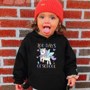 100 Days of School Unicorn Girls Teacher 100th Day of School Hoodie 3 1