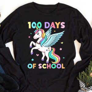 100 Days of School Unicorn Girls Teacher 100th Day of School Longsleeve Tee 1 100 Days of School Unicorn Girls Teacher 100th Day of School Longsleeve Tee 1 3