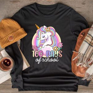 100 Days of School Unicorn Girls Teacher 100th Day of School Longsleeve Tee 2 100 Days of School Unicorn Girls Teacher 100th Day of School Longsleeve Tee 2