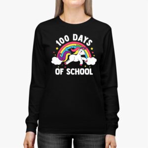 100 Days of School Unicorn Girls Teacher 100th Day of School Longsleeve Tee 3 100 Days of School Unicorn Girls Teacher 100th Day of School Longsleeve Tee 3 4