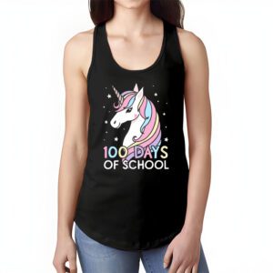 100 Days of School Unicorn Girls Teacher 100th Day of School T Shirt 1 2