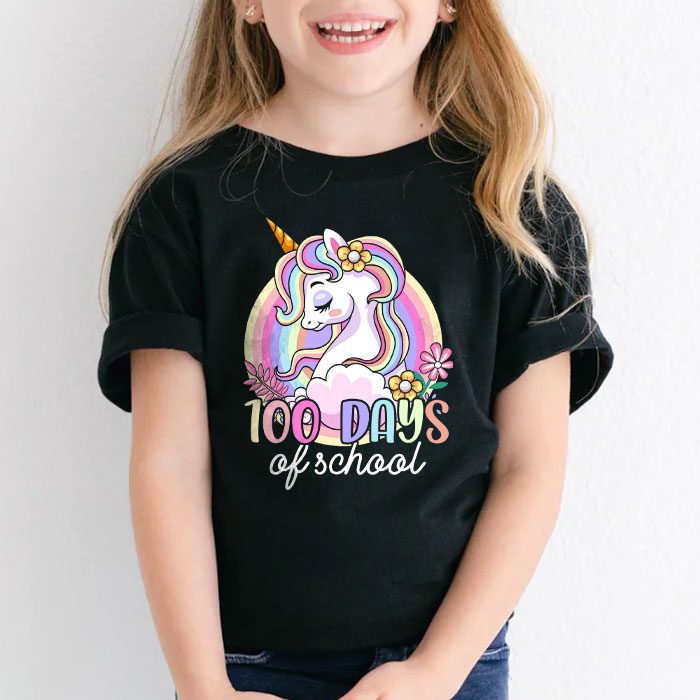 100-Days-of-School-Unicorn-Girls-Teacher-100th-Day-of-School-T-Shirt-1 100 Days of School Unicorn Girls Teacher 100th Day of School T Shirt 1 5
