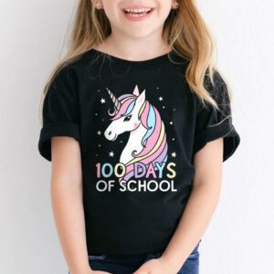 100 Days of School Unicorn Girls Teacher 100th Day of School T Shirt 1 7