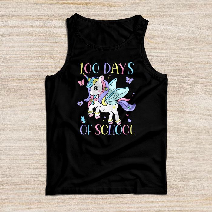100-Days-of-School-Unicorn-Girls-Teacher-100th-Day-of-School-T-Shirt 100 Days of School Unicorn Girls Teacher 100th Day of School T-Shirt