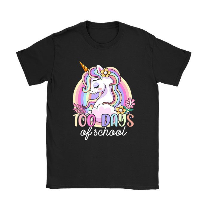 100-Days-of-School-Unicorn-Girls-Teacher-100th-Day-of-School-T-Shirt 100 Days of School Unicorn Girls Teacher 100th Day of School T-Shirt