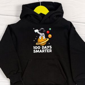 100th Day Of School 100 Days Smarter Books Space Lover Gift Hoodie 1