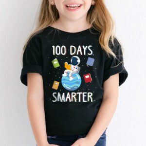 100th Day Of School 100 Days Smarter Books Space Lover Gift T Shirt 1 1