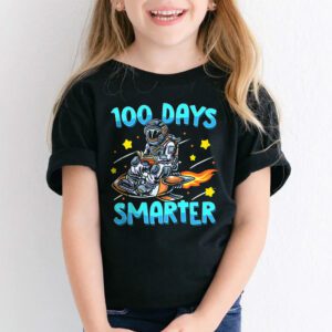 100th Day Of School 100 Days Smarter Books Space Lover Gift T Shirt 1 4