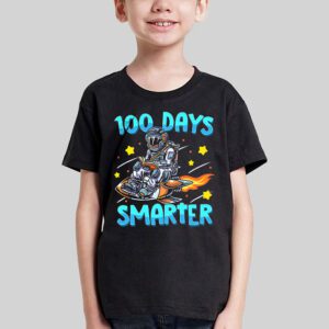 100th Day Of School 100 Days Smarter Books Space Lover Gift T Shirt 2 4