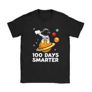 100th Day Of School 100 Days Smarter Books Space Lover Gift T-Shirt