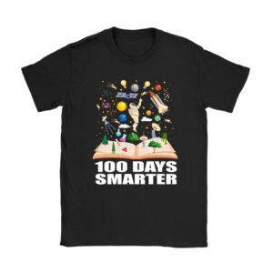 100th Day Of School 100 Days Smarter Books Space Lover Gift T-Shirt