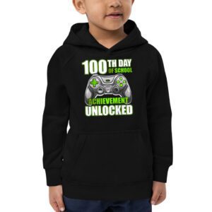 100th Day Of School Achievement Unlocked Video Game Kids Hoodie 2 3