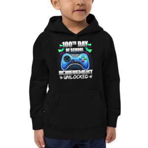 100th Day Of School Achievement Unlocked Video Game Kids Hoodie 2