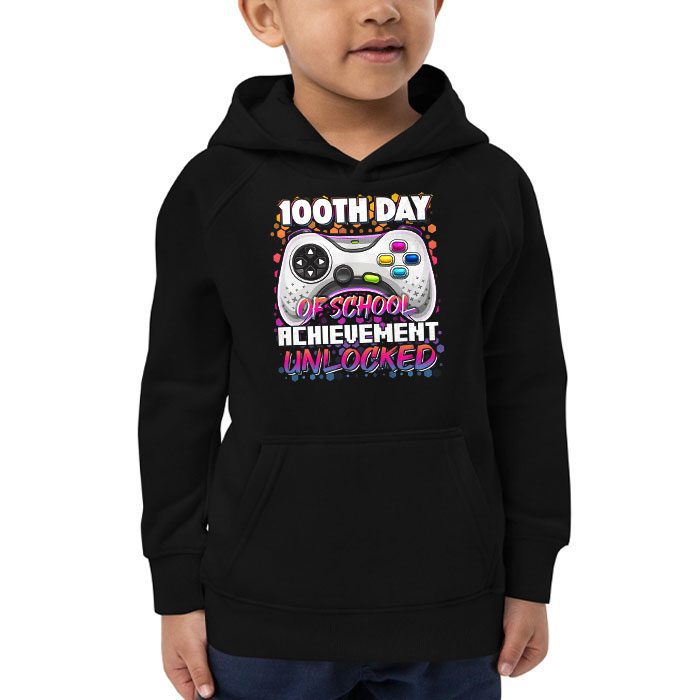 100th-Day-Of-School-Achievement-Unlocked-Video-Game-Kids-Hoodie-2 100th Day Of School Achievement Unlocked Video Game Kids Hoodie 2 5
