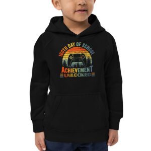 100th Day Of School Achievement Unlocked Video Game Kids Hoodie 2 7