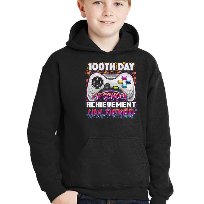 100th-Day-Of-School-Achievement-Unlocked-Video-Game-Kids-Hoodie-3 100th Day Of School Achievement Unlocked Video Game Kids Hoodie 3 5