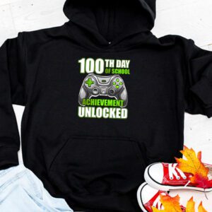 100th Day Of School Achievement Unlocked Video Game Kids Hoodie