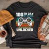 100th Day Of School Achievement Unlocked Video Game Kids Longsleeve Tee