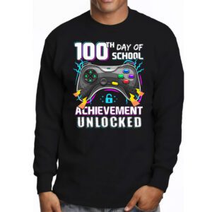 100th Day Of School Achievement Unlocked Video Game Kids Longsleeve Tee 3 1