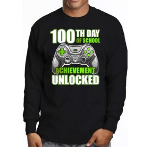 100th Day Of School Achievement Unlocked Video Game Kids Longsleeve Tee 3 3