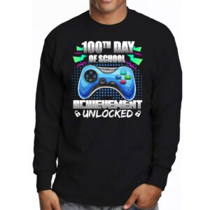 100th Day Of School Achievement Unlocked Video Game Kids Longsleeve Tee 3