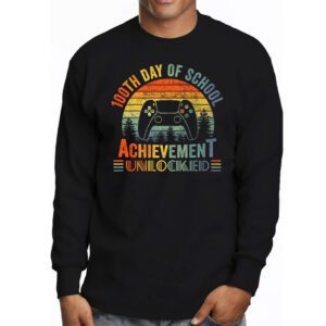 100th Day Of School Achievement Unlocked Video Game Kids Longsleeve Tee 3 7