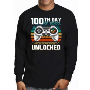 100th Day Of School Achievement Unlocked Video Game Kids Longsleeve Tee 3 8