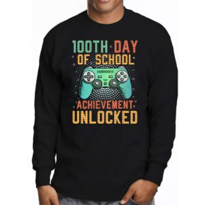 100th Day Of School Achievement Unlocked Video Game Kids Longsleeve Tee 3 9