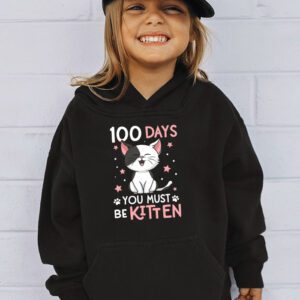 100th Day Of School Cat You Must Be Kitten Hoodie 3 3