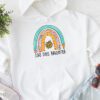 100th Day Of School Teacher 100 Days Brighter Rainbow Hoodie
