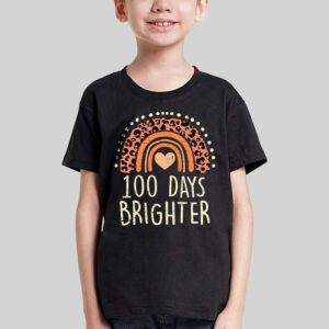 100th Day Of School Teacher 100 Days Brighter Rainbow T Shirt 2 3