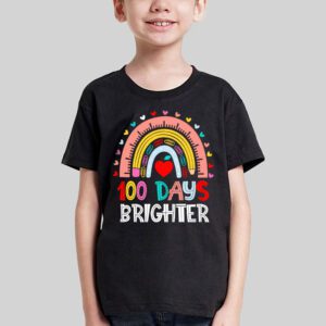 100th Day Of School Teacher 100 Days Brighter Rainbow T Shirt 2 4