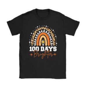 100th Day Of School Teacher 100 Days Brighter Rainbow T-Shirt