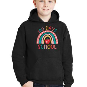 100th Day Of School Teacher 100 Days Smarter Boho Rainbow Hoodie 2 100th Day Of School Teacher 100 Days Smarter Boho Rainbow Hoodie 2 2
