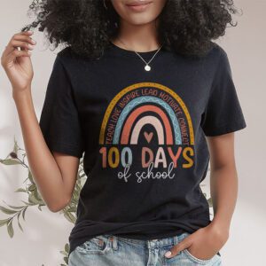 100th Day Of School Teacher 100 Days Smarter Boho Rainbow T Shirt 1 4