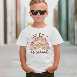 100th Day Of School Teacher 100 Days Smarter Boho Rainbow T Shirt 3 3