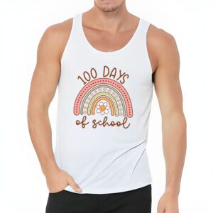 100th Day Of School Teacher 100 Days Smarter Boho Rainbow Tank Top 3 3