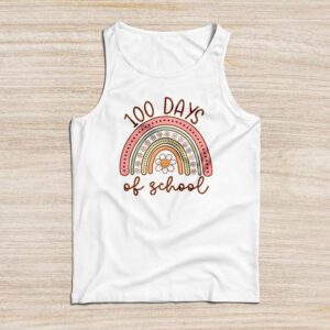 100th Day Of School Teacher 100 Days Smarter Boho Rainbow Tank Top