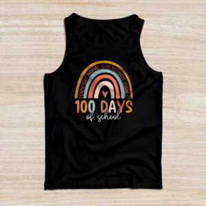 100th Day Of School Teacher 100 Days Smarter Boho Rainbow Tank Top