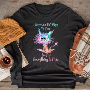 100th Day of School It’s fine I’m fine everythings is fine Longsleeve Tee