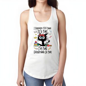 100th Day of School Its fine Im fine everythings is fine Tank Top 1 3