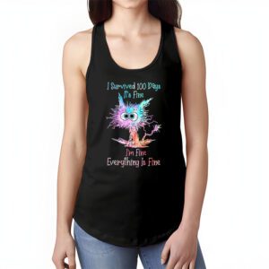 100th Day of School Its fine Im fine everythings is fine Tank Top 1