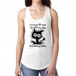 100th Day of School Its fine Im fine everythings is fine Tank Top 1 4