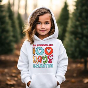100th Day of School My Students are 100 Days Smarter Teacher Hoodie 2