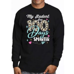 100th Day of School My Students are 100 Days Smarter Teacher Longsleeve Tee 3 4