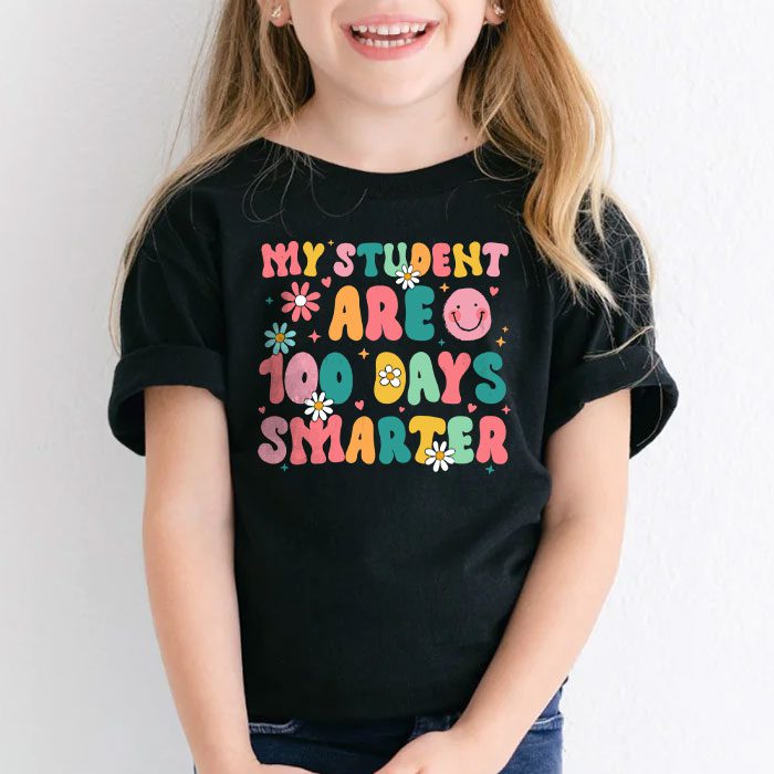 100th-Day-of-School-My-Students-are-100-Days-Smarter-Teacher-T-Shirt-1 100th Day of School My Students are 100 Days Smarter Teacher T Shirt 1 1