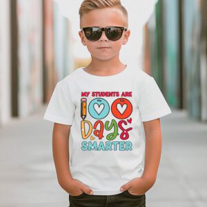 100th Day of School My Students are 100 Days Smarter Teacher T Shirt 2