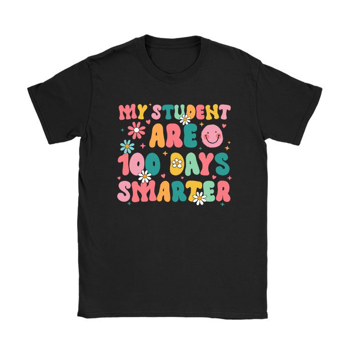 100th-Day-of-School-My-Students-are-100-Days-Smarter-Teacher-T-Shirt 100th Day of School My Students are 100 Days Smarter Teacher T-Shirt